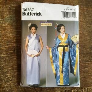 Butterick Sewing Pattern B6267 Making History Kimono Asian Costume 6-14 UNCUT
